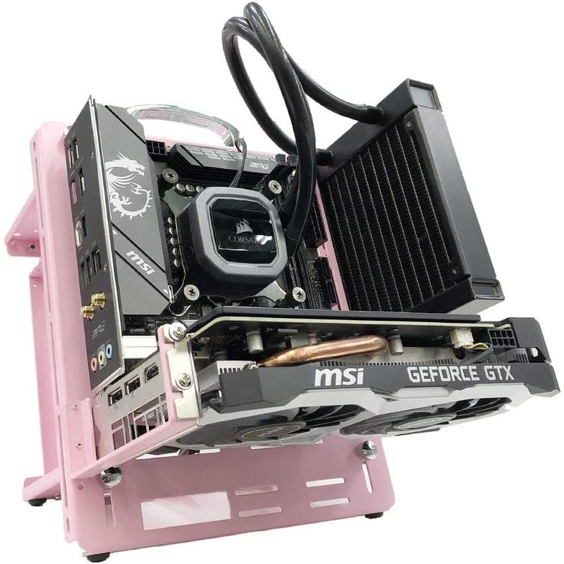 長尾製作所×SHIMI-LAB 親和産業 2WAY ベンチテーブル mini-ITX Pink SMZ-2WBT-ITX-Pink ITX Pink LAB 親和産業 2WAY ベンチテーブル mini SMZ 2WBT ×