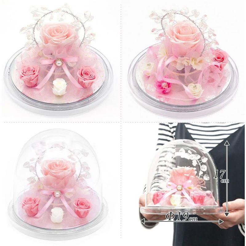 【日本未発売】 電報屋のエクスメール 祝電 結婚式 プリザーブドフラワー 電報 「ワルツ オルゴールドーム ブライダルピンク」と「プレミアムカード電報」のセ 【2012979204】(10484円)