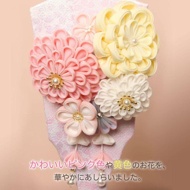 羽子板飾り 羽子板 かわいい 羽子板7号 ピンク羽子板 華*花 つまみ髪飾り付き アクリルケース入り 羽子板 初正月 コンパクト (淡黄色) 羽子板 かわいい 羽子板7号 ピンク羽子板 華*花 つまみ髪飾り付き アクリルケース入り 初正月 コンパクト 淡黄色 　