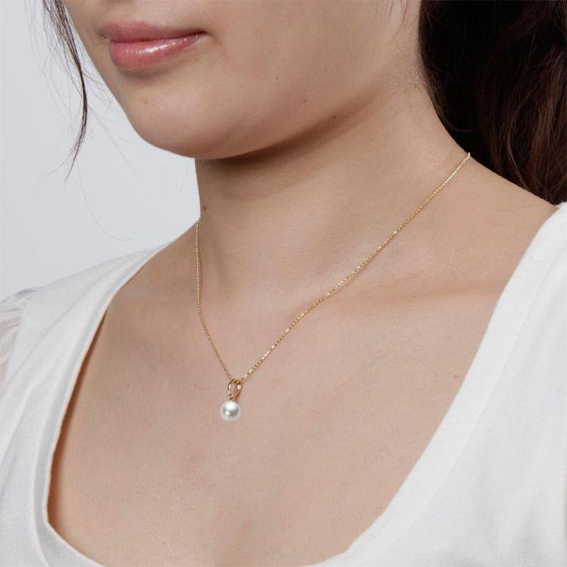 7.5mm アコヤ真珠 パール ペンダント トップ HA00075D12WPG1500Y-T