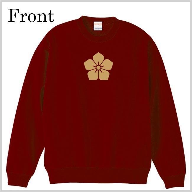 戦国武将 トレーナー 明智光秀 エンジ 3L XXL 家紋 桔梗 プリント色 キャメル |  | 01