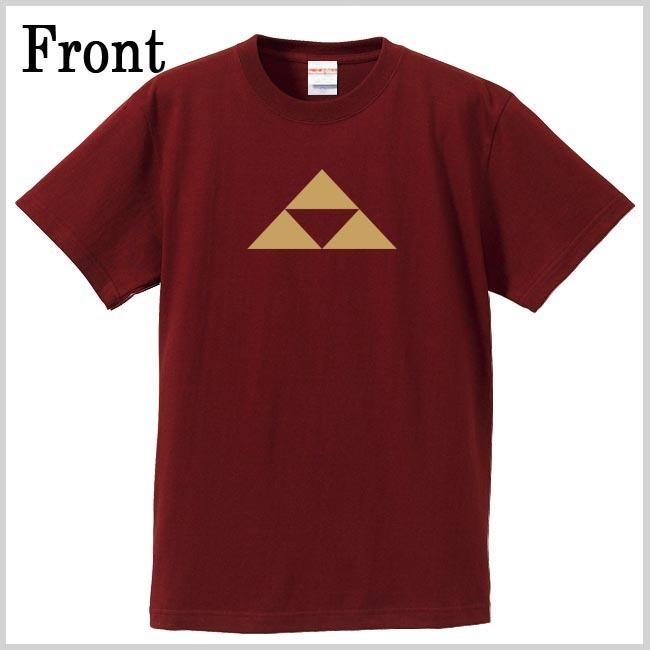 戦国武将Ｔシャツ 北条義時 エンジ S M L XL 家紋 三つ鱗 プリント色 キャメル |  | 01