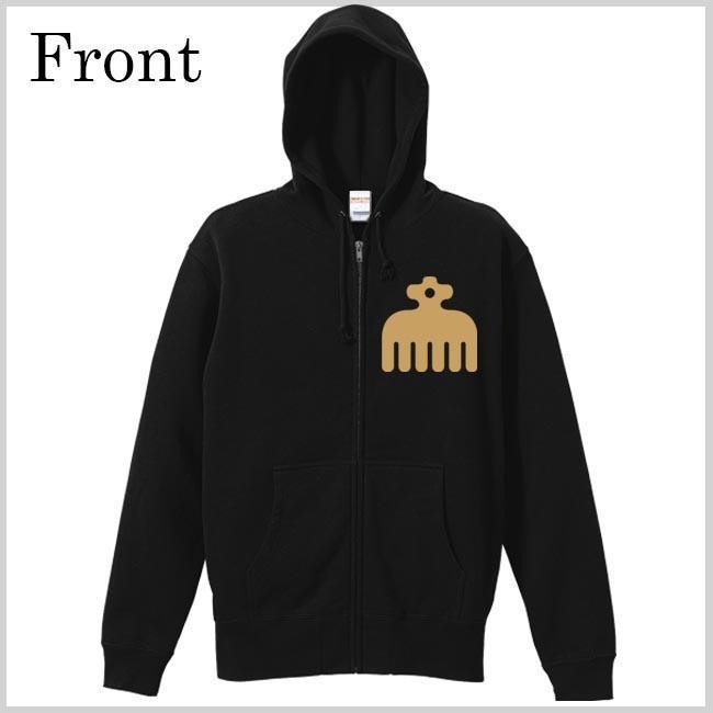 戦国武将 ジップアップパーカー 今川義元 ブラック S M L XL 家紋 赤鳥 プリント色 キャメル |  | 01