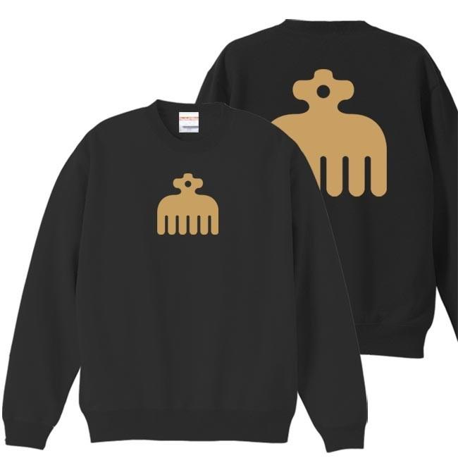 戦国武将 トレーナー 今川義元 ブラック S M L XL 家紋 赤鳥 プリント色 キャメル | 