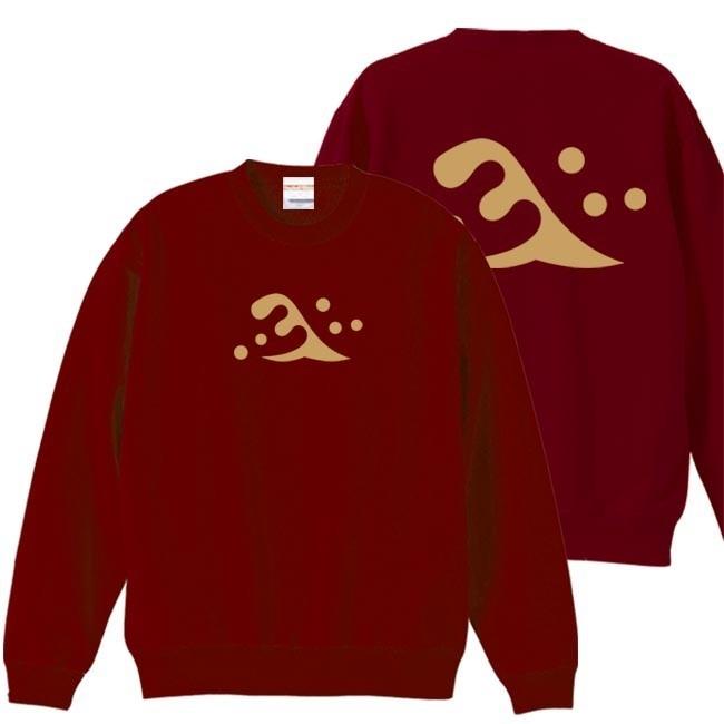 戦国武将 トレーナー 今川義元 エンジ 3L XXL 家紋 赤鳥 プリント色 キャメル | 