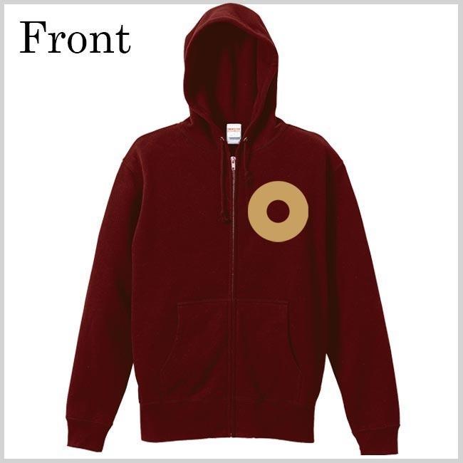 戦国武将 ジップアップパーカー 加藤清正 エンジ S M L XL 家紋 蛇の目  プリント色 キャメル |  | 01