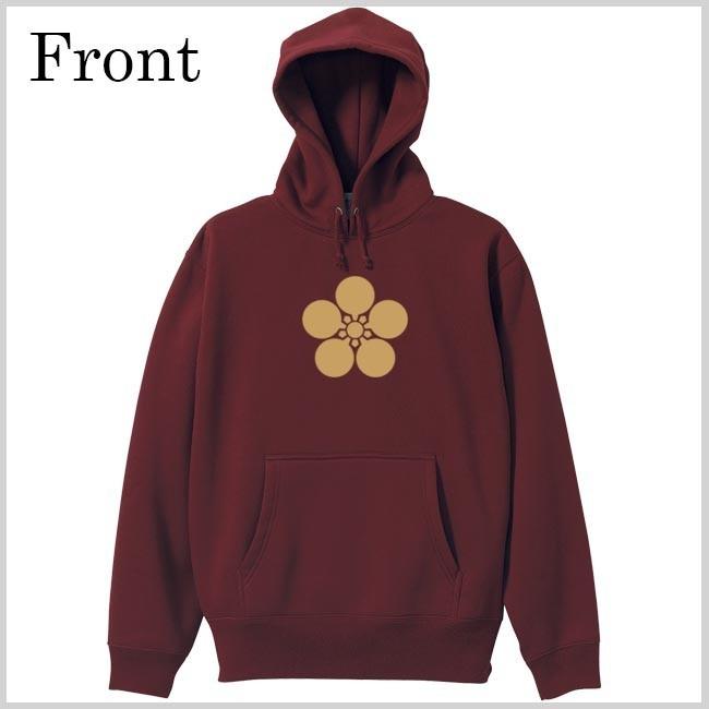 戦国武将 プルオーバーパーカー 前田利家 エンジ S M L XL 家紋 加賀梅鉢 プリント色 キャメル |  | 01