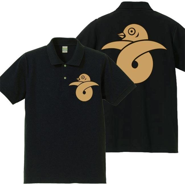 戦国武将ポロシャツ 真田幸村 ブラック 4l Xxxl 家紋 結び雁金 プリント色 キャメル 最新最全の