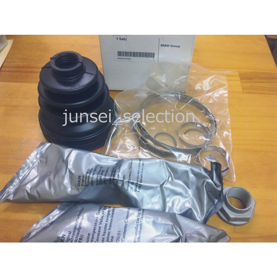 BMW MINI 純正 R52 R53 MT車 フロント ドライブシャフトブーツ インナー側 リペアキット + ハブナット 1set(片側分) | MINI