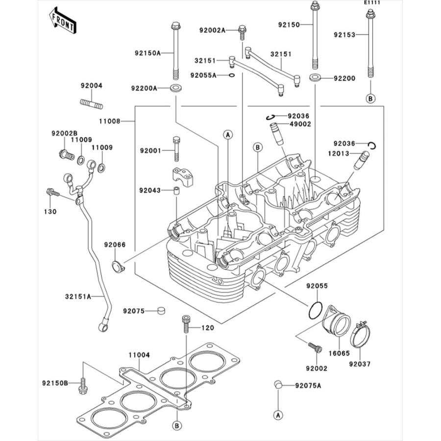 カワサキ（Kawasaki） 純正部品 11004-1237 ガスケット(ヘッド) : 純正