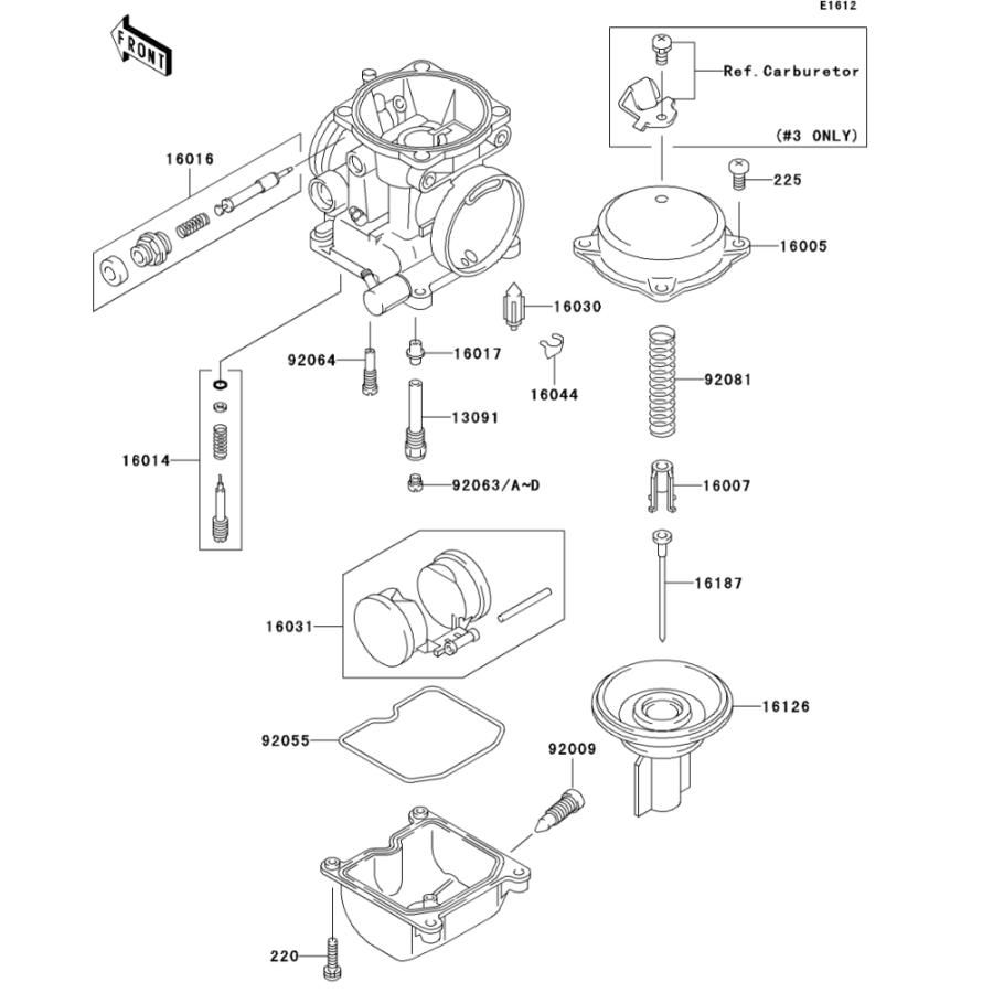 カワサキ（Kawasaki） 純正部品 16126-1331 バルブ、バキユーム : 純正