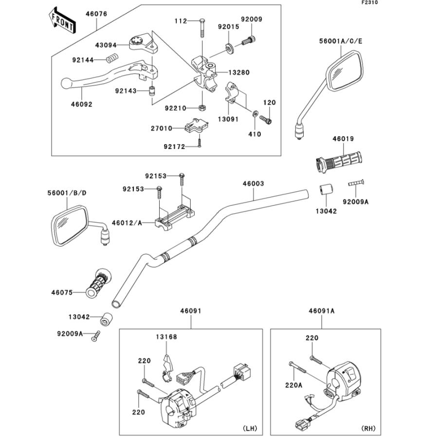 つなぎ カワサキ（Kawasaki） 純正部品 27010-1094 スイッチ、クラッチ : 純正