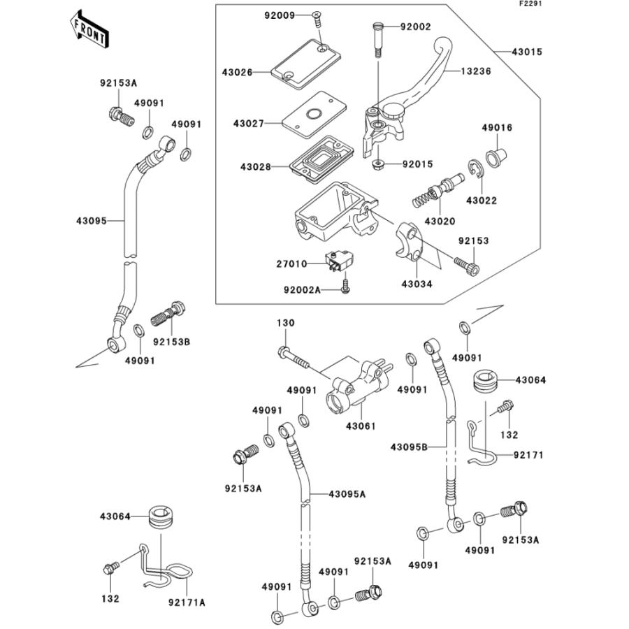 カワサキ（Kawasaki） 純正部品 43061-1002 ジョイント(ブレーキ