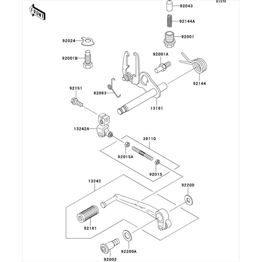 「A’s 品」 カワサキ（Kawasaki） 純正部品 92083-018 スプリング、 : 純正番長