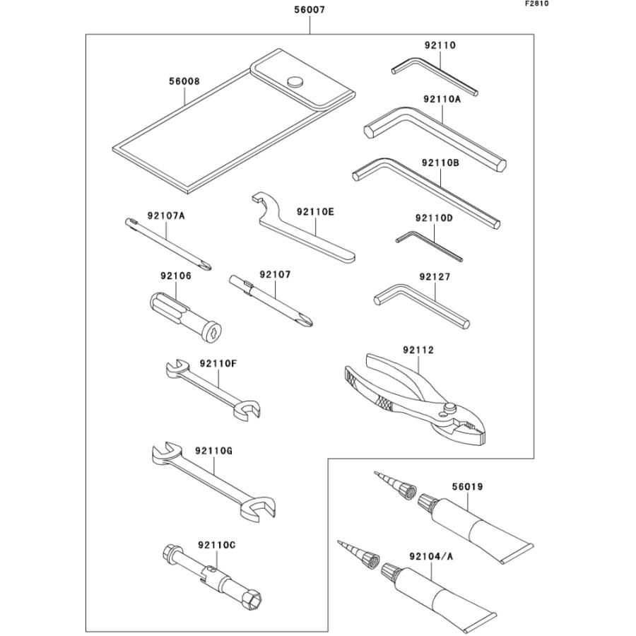 てつさん専用 カワサキ（Kawasaki） 純正部品 92110-1132 ツール(レンチ) : 純正番長