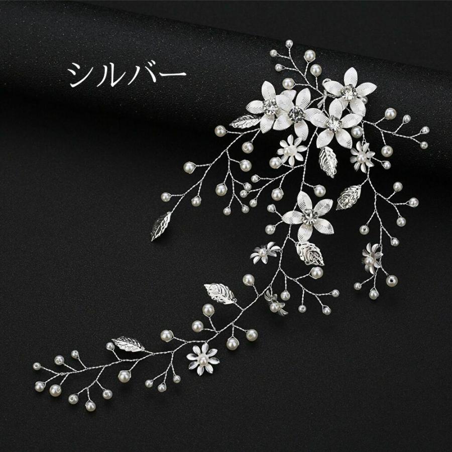 髪飾り ヘッドドレス ウエディング カチューシャ パール 花 和装 洋装 結婚式 成人式｜junsstore｜10