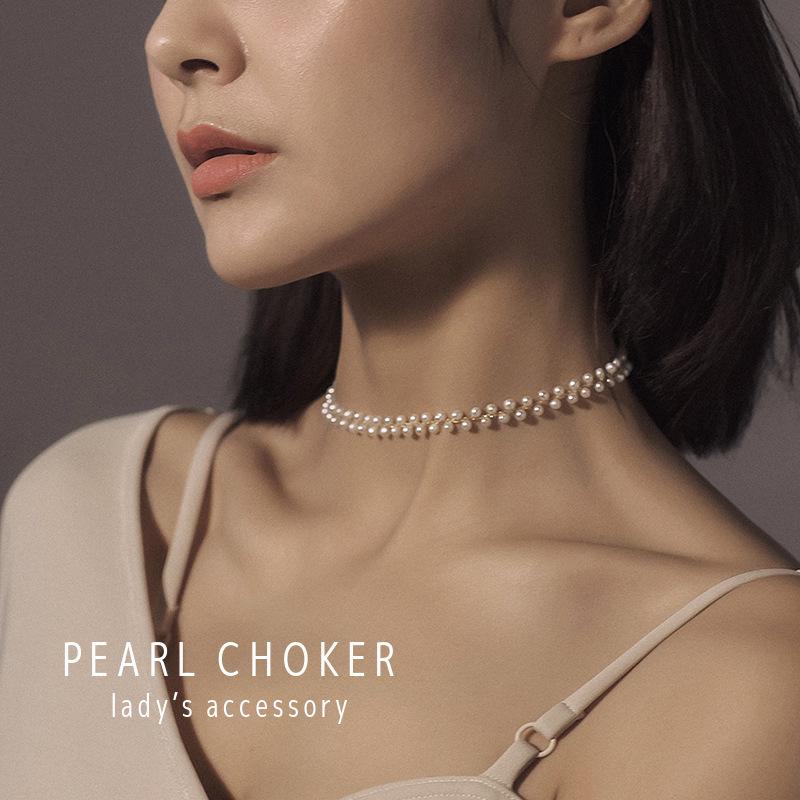 ⭐︎ Sランクパール チョーカー ネックレス ⭐︎ チョーカー パール ネックレス 真珠 延長チェーン シンプル 結婚式