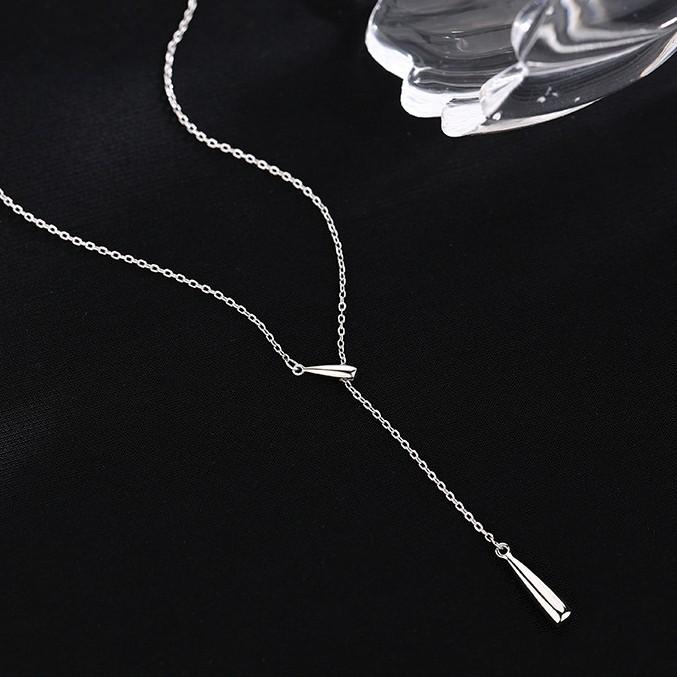 ネックレス ラリエット ドロップ しずく型 チェーン シルバー ゴールド