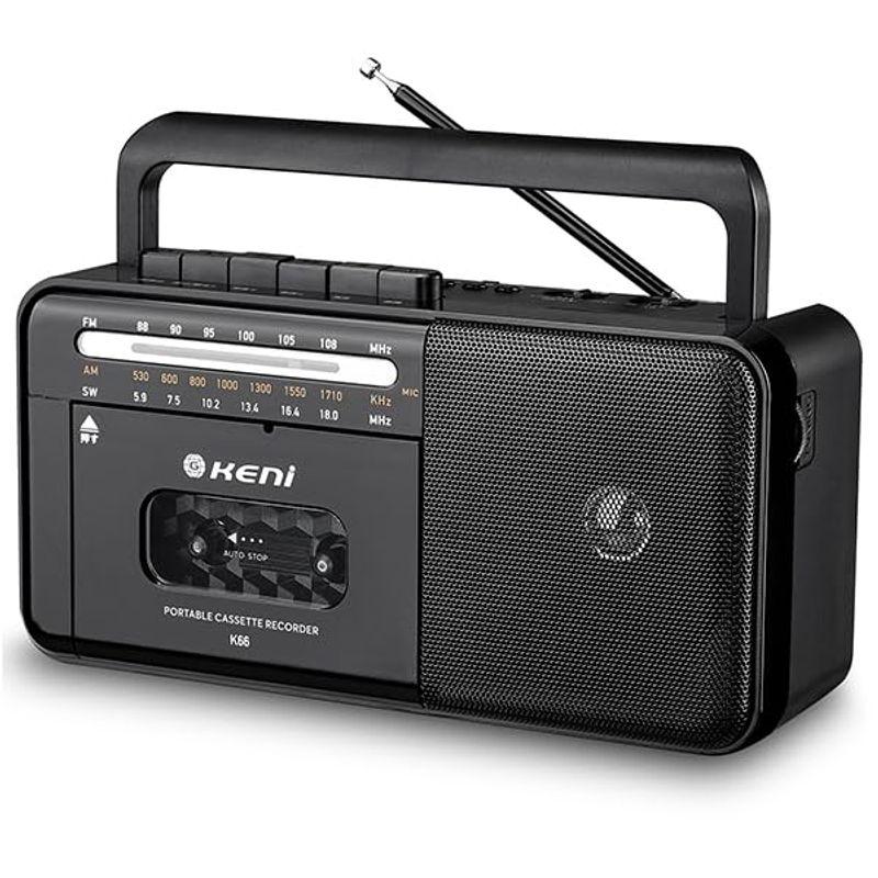 G Keni ラジカセ プレーヤー AM/FM/SWラジオ USB/TFカード対応 ポータブルラジオ カセットテープ録音/再生 使いやすい