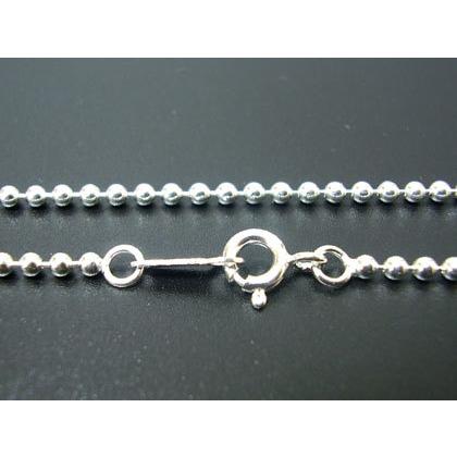 シルバーアクセサリー】イタリア産 幅0.2cmボールシルバーチェーン ju8