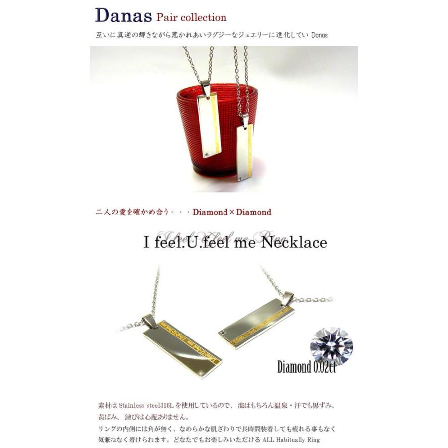 ダナスペアダイヤモンドネックレス/ペアDanasステンレスネックレス 年度末 sale_1