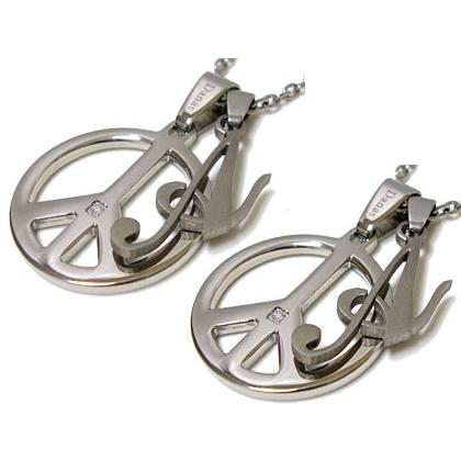 ペアダナスダイヤモンドイニシャルネックレス/ペア/ダイヤモンド/天然/ファッション/アクセ/ブランド/ホワイト/白/ステンレス/アクセサリー/ピース 年度末 sale