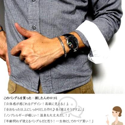ハワイアンジュエリー バングル レディース メンズ イエローゴールド スチールシルバー 誕生日 プレゼント_2
