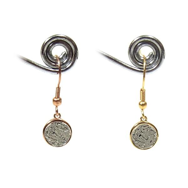 ハワイアンジュエリー ピアス メダル コイン レディース プレゼント 片耳 金属アレルギー対応 サージカル ステンレス  スクロール カレイニキニ | ハワイアンジュエリー | 02