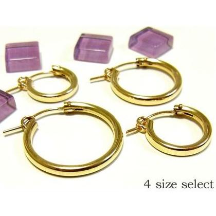 Goldfilled 14KGF アメリカ発 K14ゴールドフィルドフープピアス 片耳用