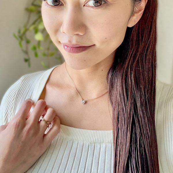 ハワイアンジュエリー ネックレス ステンレス オープン ハート スクロール ゴールド シルバー 金属アレルギー チェーン付き サージカルステンレスの画像