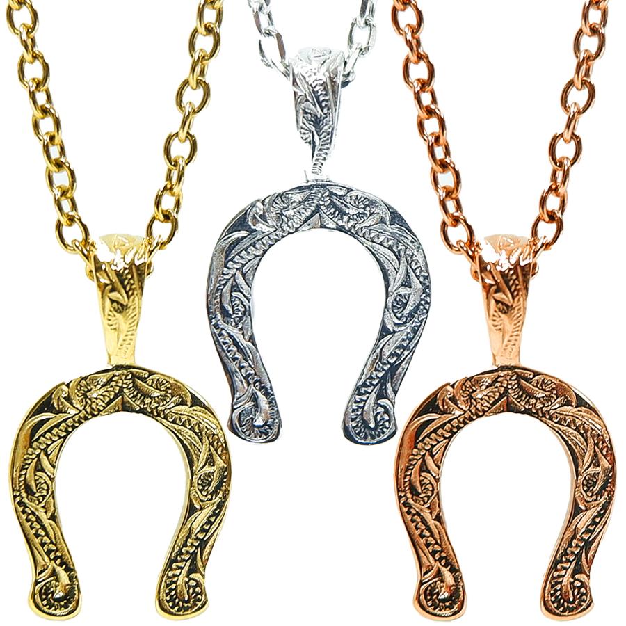 ハワイアンジュエリー ネックレス ホースシュー 馬蹄 波 スクロール