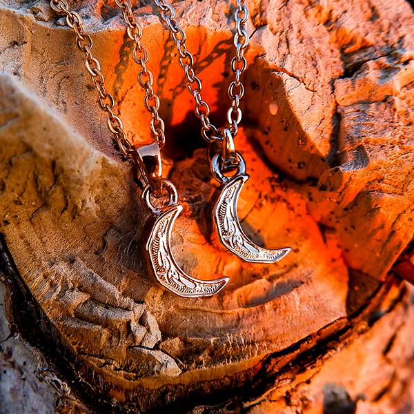 ハワイアンジュエリー ネックレス ステンレス 三日月 ムーン