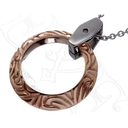 ネックレス レディース リング ピンク 唐草 ダイヤモンド ステンレス プレゼント sale