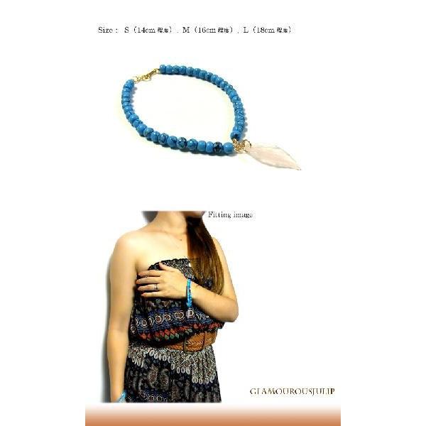 【julip】ターコイズ/ローズクォーツリーフゴールドフィルドブレスレット/パワーストーン/Goldfilled/14KGF 年度末 sale_5