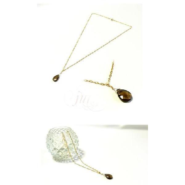 【julip】スモーキークォーツ ゴールドゴールドフィルドネックレス/ロングネックレス/ゴールド/Goldfilled/14KGF 年度末 saleの画像