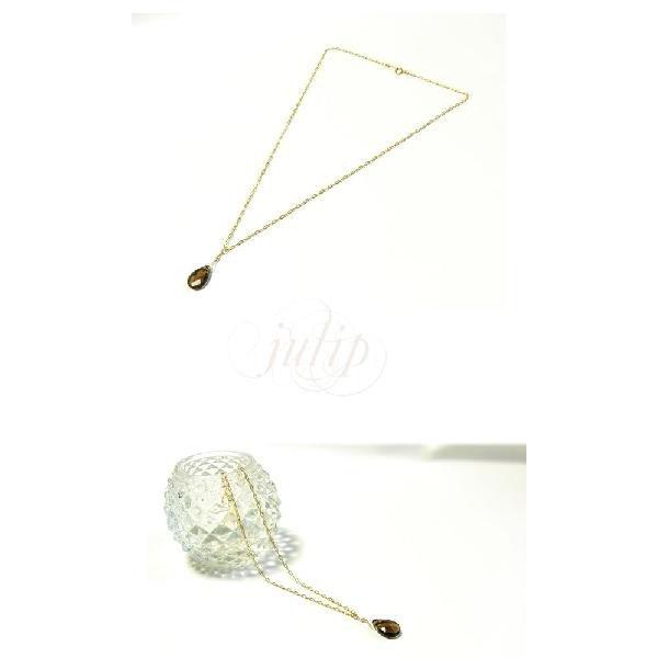 【julip】スモーキークォーツ ゴールドゴールドフィルドネックレス/ロングネックレス/ゴールド/Goldfilled/14KGF 年度末 saleの画像
