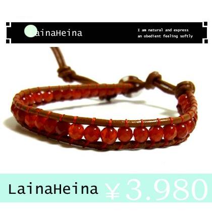 LainaHeina】カーネリアン シルバー925 パワーストーンブレスレット 