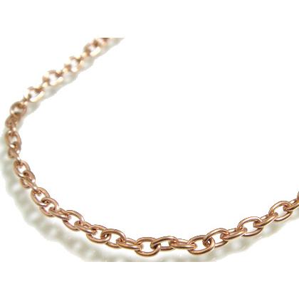 送料無料 あずきステンレスチェーン ピンクゴールド 40cmから100cmまでオーダーサイズ Ju8 年度末 Sale 定番のお歳暮