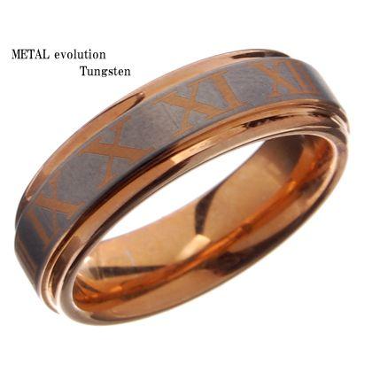 リング ピンクゴールド タングステン ローマ ブランド METAL Evolution メタルエボリューション sale