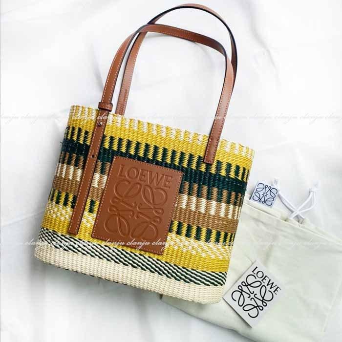 ロエベ Loewe スクエア バスケットバッグ スモール x07 タン マルチカラー Bym Jurer ヤフーショップ 通販 Yahoo ショッピング