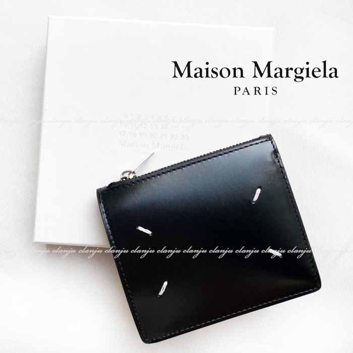 メゾン マルジェラ Maison Margiela 人気の4本ステッチ 二つ折り財布 ブラック :bym01051706:JURER ヤフーショップ  - 通販 - Yahoo!ショッピング