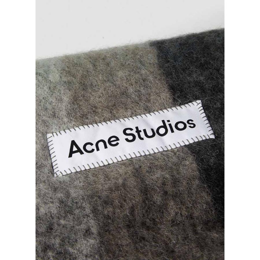 アクネ ストゥディオズ Acne Studios チェック ウールフリンジスカーフ