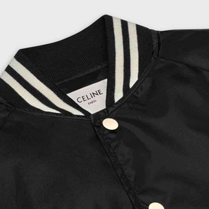 （新品,未開封） セリーヌ CELINE テディブルゾン ナイロン ジャケット 2W365495M.38NO ブラック 【1902690020】(67500円)