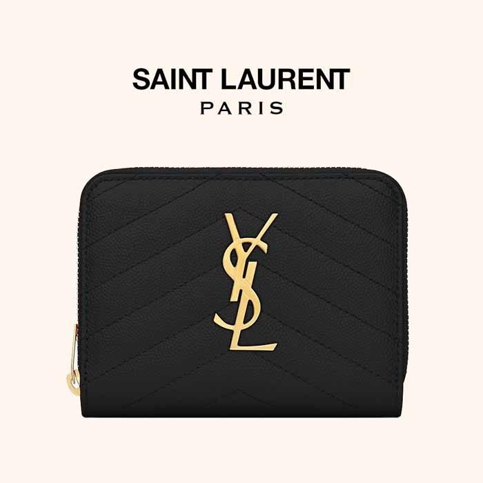 サンローラン SAINT LAURENT モノグラム 二つ折り財布 403723BOW011000 ブラック :bym01240112