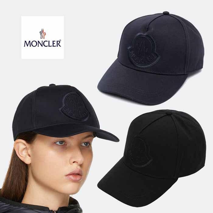 モンクレール MONCLER ロゴ ベースボールキャップ ネイビー ブラック 