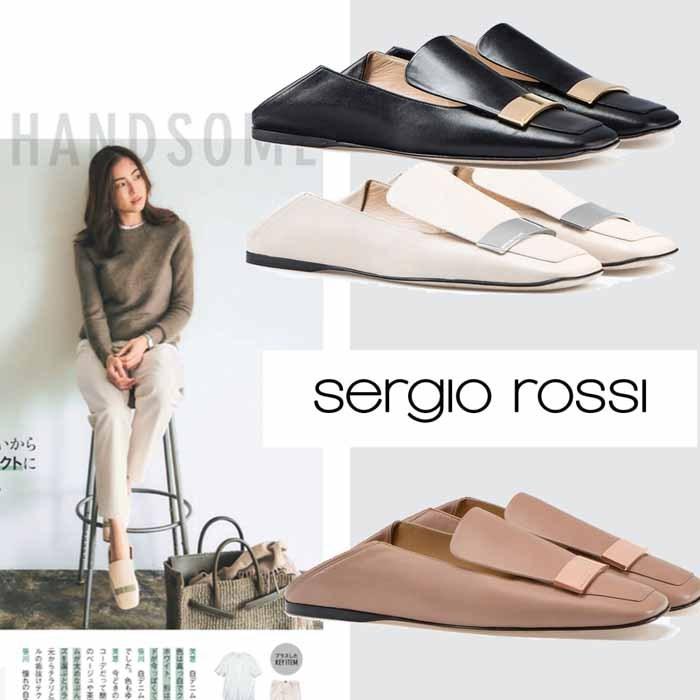 セルジオロッシ SERGIO ROSSI sr1 バレエ フラット レザー シューズ チョーク :bym02141145:JURER ヤフーショップ  - 通販 - Yahoo!ショッピング