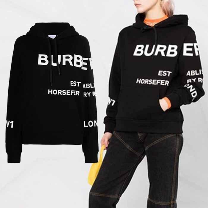 バーバリー BURBERRY ホースフェリー コットンパーカー ブラック