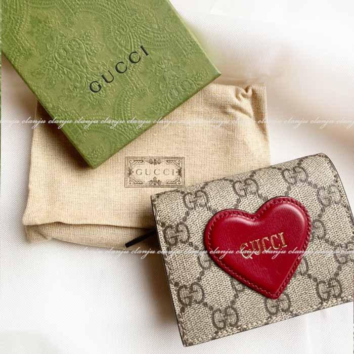 GUCCI グッチ ハート ロゴ 二つ折り財布 バレンタイン 人気新品新作
