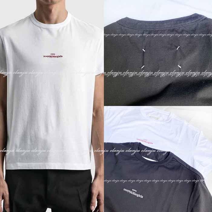 メゾン マルジェラ Maison Margiela メゾンマルジェラ ロゴ Tシャツ ブラック/ホワイト :bym03312336:JURER