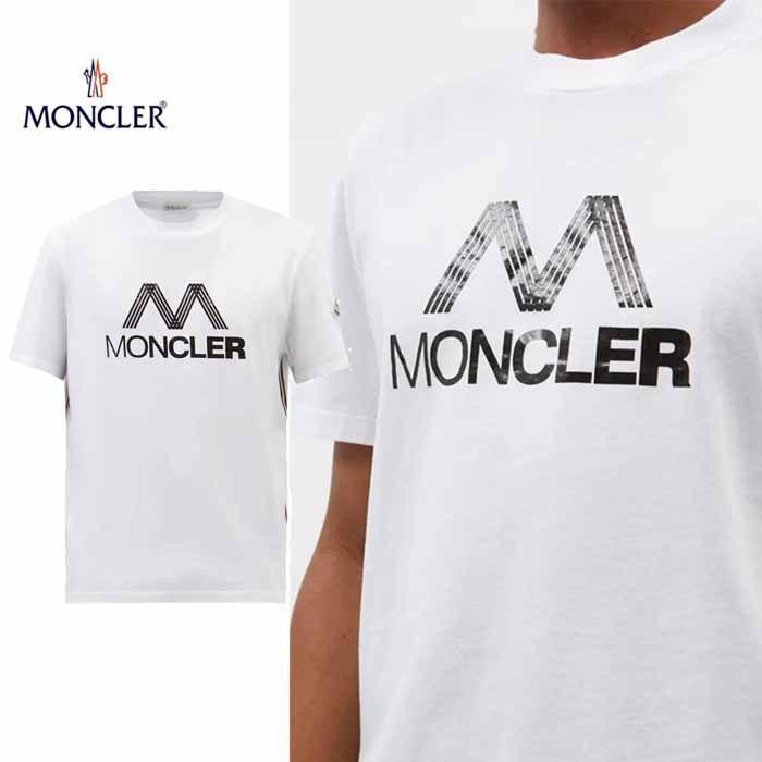 モンクレール Moncler ロゴ Tシャツ H10918C00038829H8001 オプティカルホワイト :bym04071403